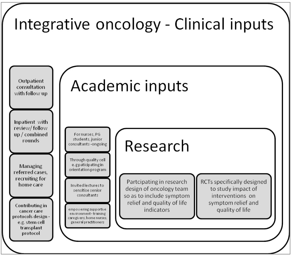 Integrative Oncology inputs within the system