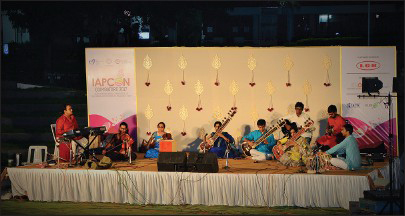 Instrumental music performance from Shivanjali, Temple for Fine Arts, banquet dinner on Day 2